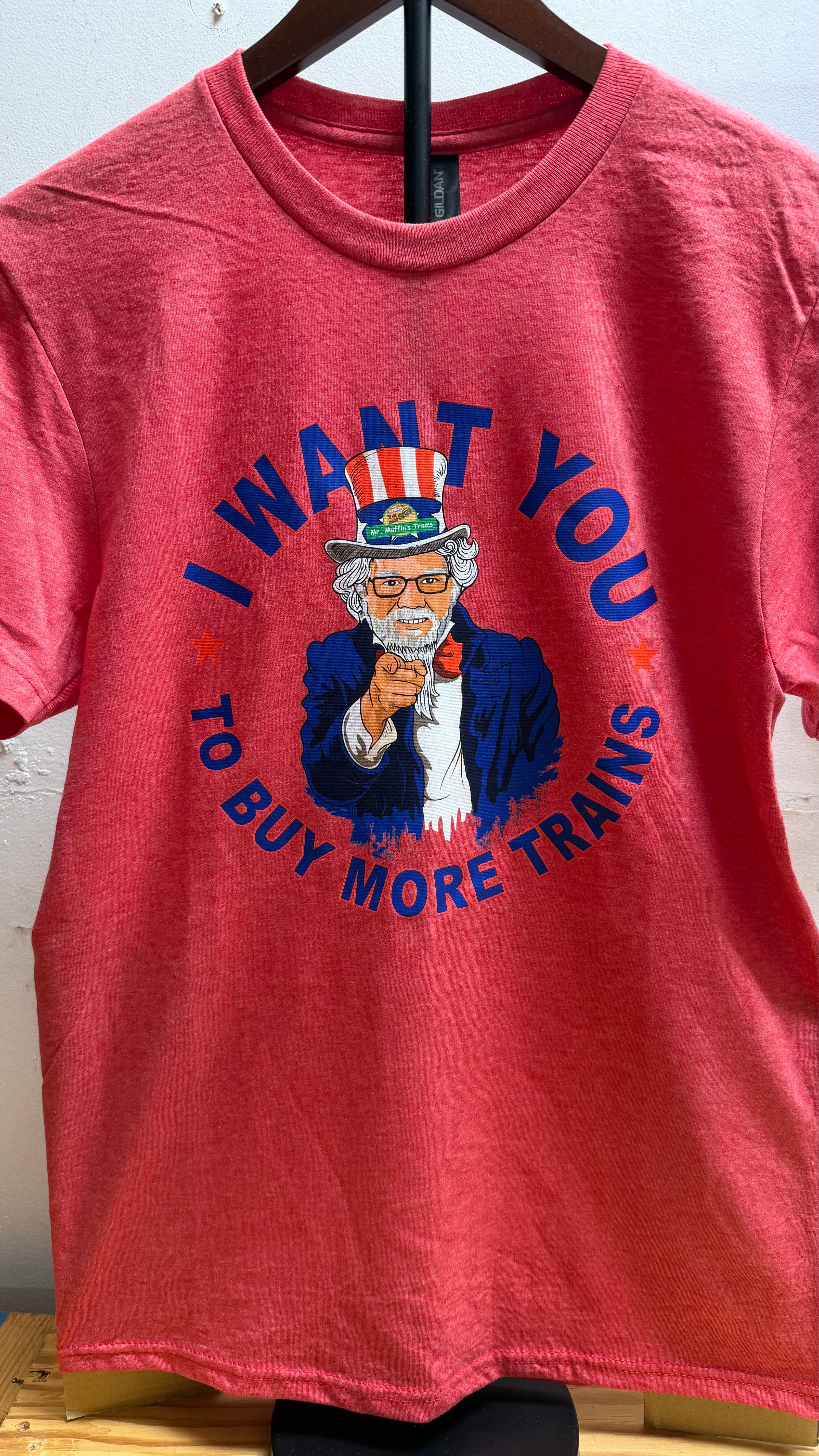 T-Shirt - "I Want You To Buy More Trains" - Red