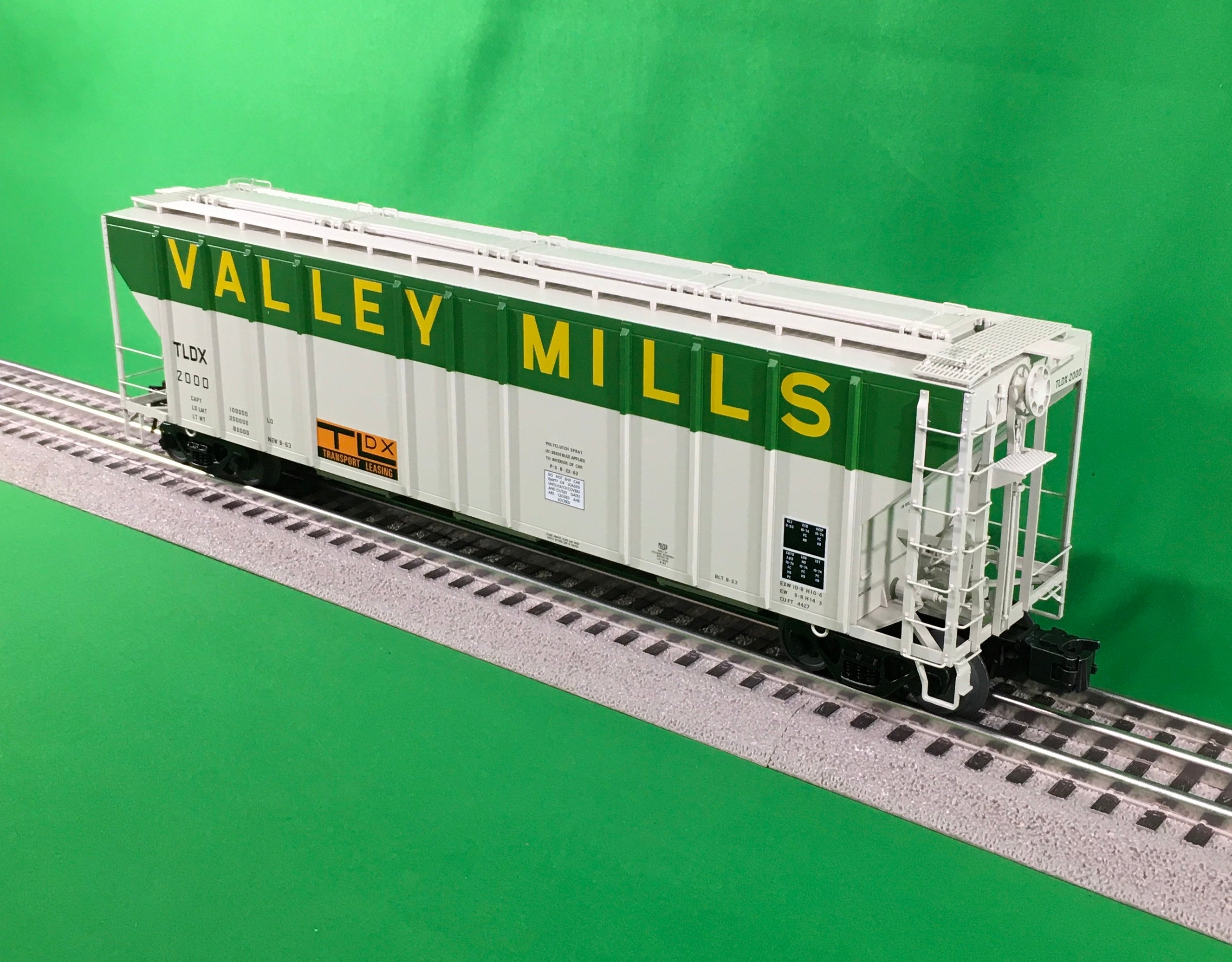 Atlas #3001378-1, -2, Valley Mills PS-4427 Low Side Covered Hopper-2 Set-Second hand-M5649