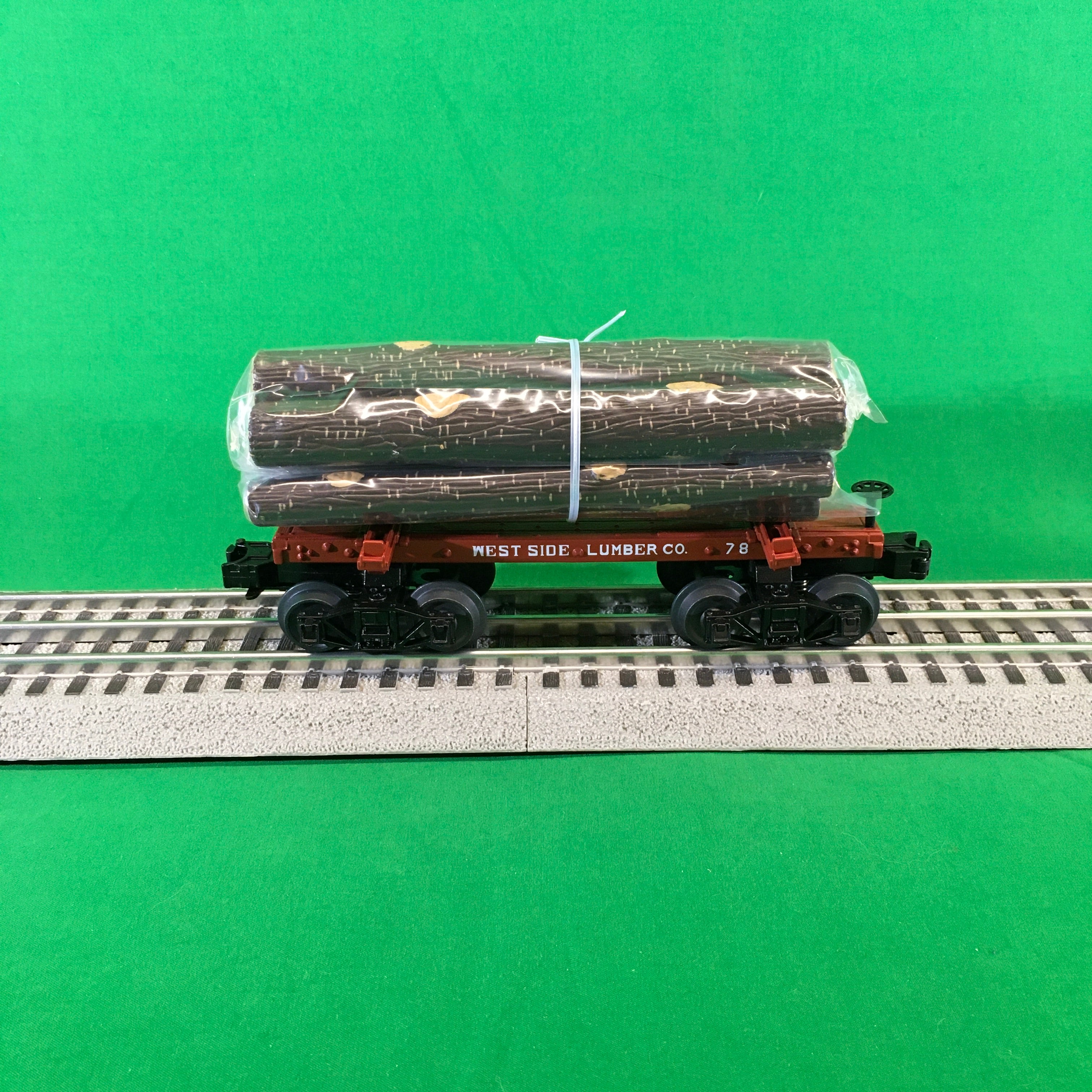 MTH 20-92329 - Skeleton Flat Car "West Side Lumber Co" w/ Log Load Set #1 (6-Car)