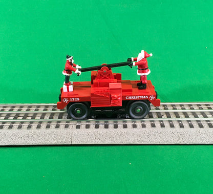 MTH 30-5234 - Operating Hand Car "Christmas" #1225 (Red)