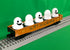 MTH 30-72227 - Gondola Car "Halloween" w/ Flickering Lighted Ghosts #1031 (Orange)