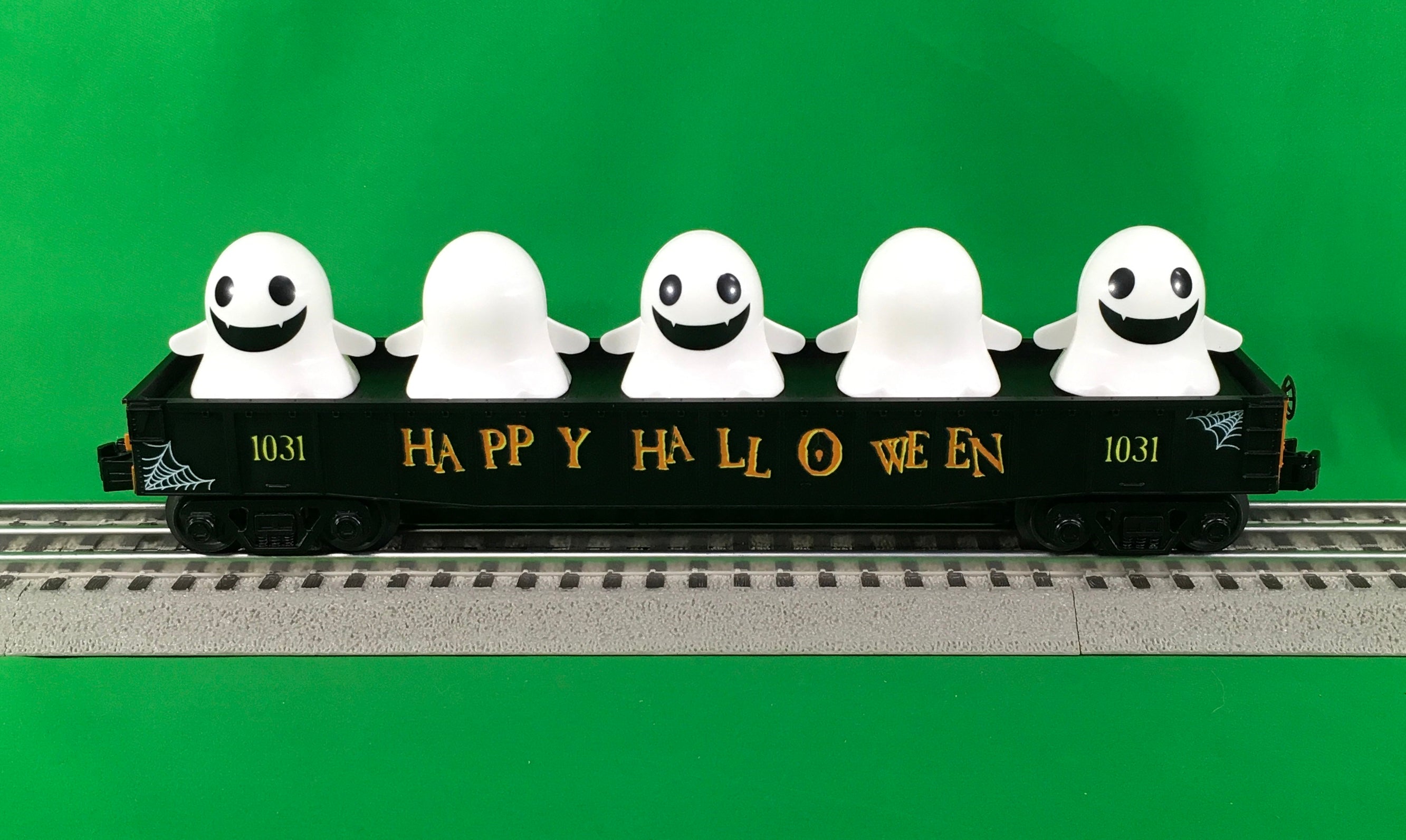 MTH 30-72226 - Gondola Car "Halloween" w/ Flickering Lighted Ghosts #1031 (Black)