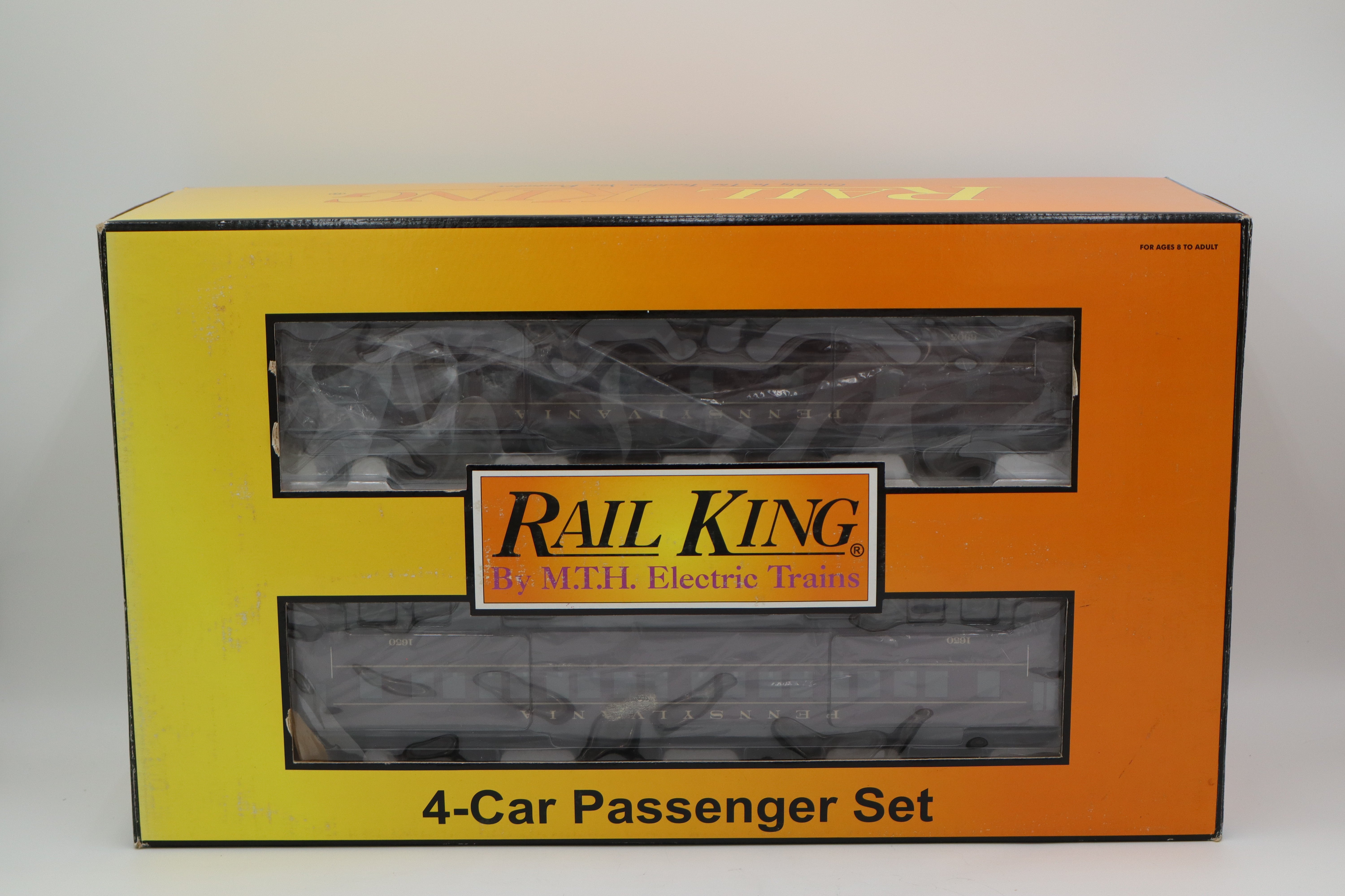 Rail King 30-6964 Pennsylvania 4 Car 60' Madison Passenger Set-Second hand-M8169