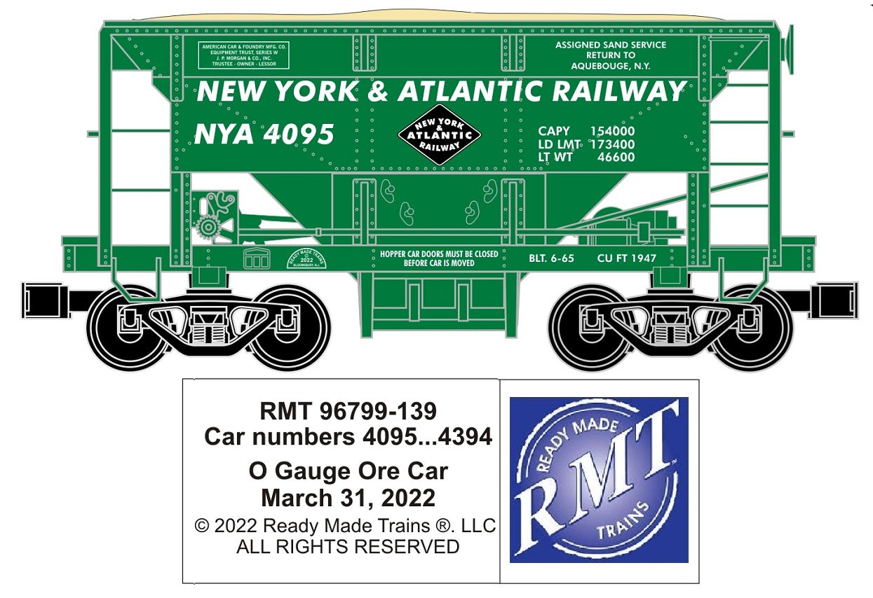 Ready Made Trains RMT-96799-139 - Ore Car "New York & Atlantic"