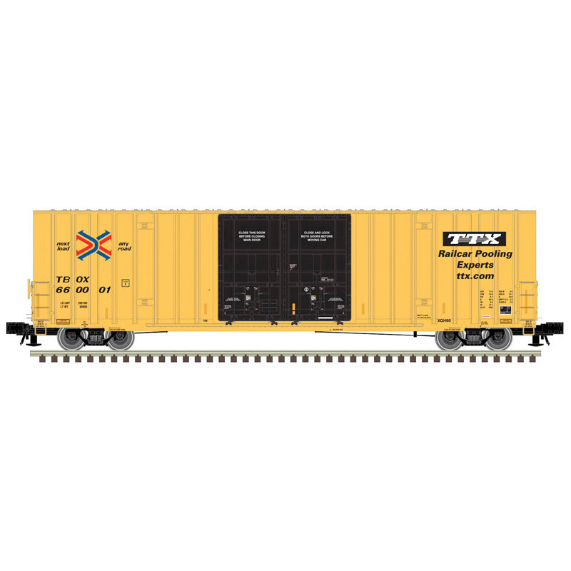 Atlas O 3004090 - Master - Gunderson Hy-Cube Box Car "TTX" (2-Rail)