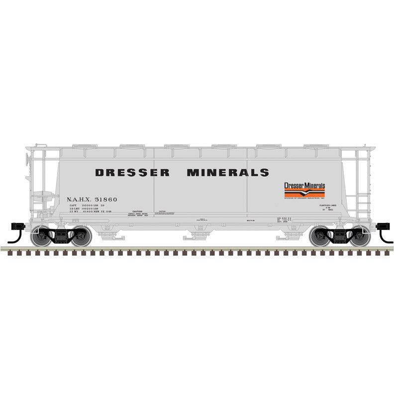 Atlas O 3003232 - Master - 3-Bay Cylindrical Hopper Car "Dresser Minerals"
