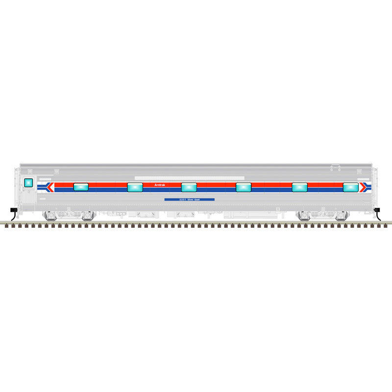 Atlas O 3003252C - Master - California Zephyr Passenger Car Set "Amtrak" (4-Car) Set C
