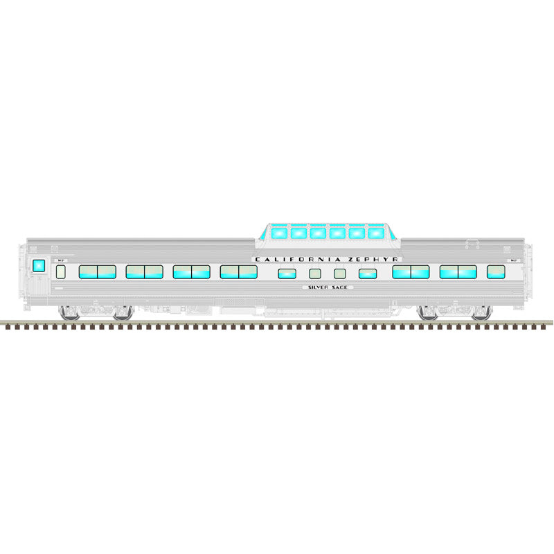 Atlas O 3003253A - Master - California Zephyr Passenger Car Set "1950’s Era Consist" (4-Car) Set A