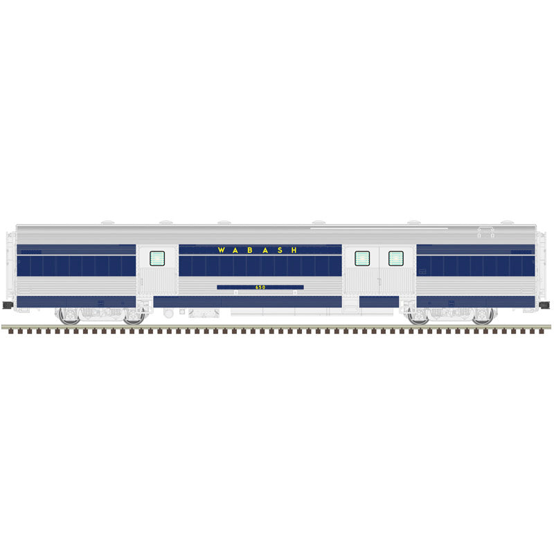 Atlas O 3003255A - Master - California Zephyr Passenger Car Set "Wabash" (4-Car) Blue Bird