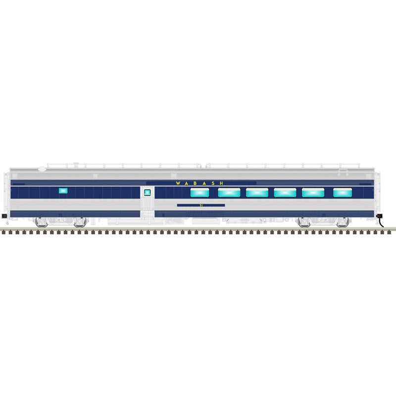 Atlas O 3003255A - Master - California Zephyr Passenger Car Set "Wabash" (4-Car) Blue Bird