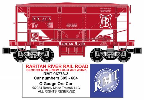 Ready Made Trains RMT-96778-3 - Ore Car "Raritan River"