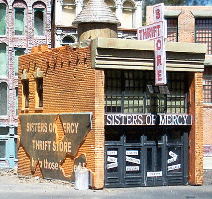 Downtown Deco HO 1052 - Sisters of Mercy Thrift Store Building (Kit)