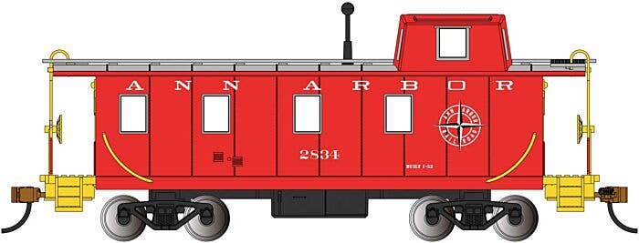 Bachmann HO 14009 - Slanted Offset Cupola Caboose "Ann Arbor" #2834