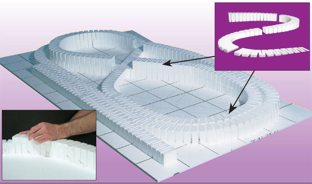 Woodland Scenics ST1410 - 2% Foam Incline Set (8-Pack)