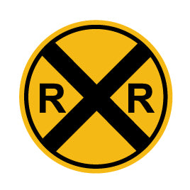 Vinyl Sticker - Railroad Crossing Sticker