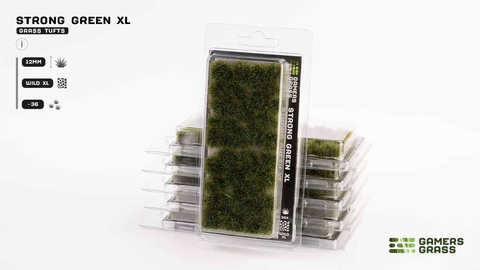 Gamers Grass GG12-SG - Strong Green XL 12mm