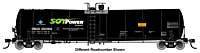 Walthers HO 910-48239 - Mainline - Trinity 25,000-Gallon Tank Car "DBUX" #250186 (Soy Power)