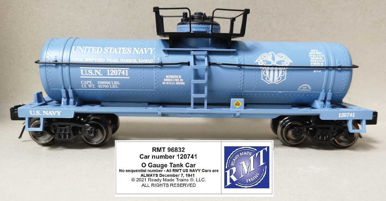 Ready Made Trains RMT-96832 - 8000 Gallon Single Dome Tank "U.S. Navy" #120741