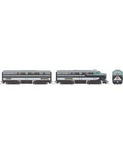 Rapido Trains HO 37584 - Alco FA-1 Diesel Locomotive "Wabash" #1202, 1200B (blue, gray, white)