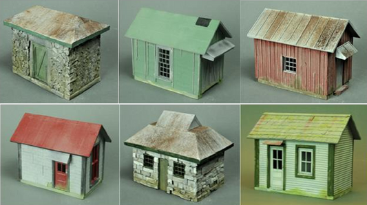 Schomberg Scale Structures #005 - Six Small Sheds Kit - MrMuffin'sTrains