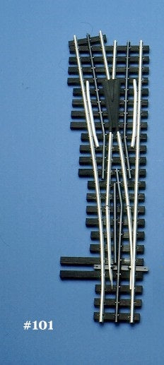 Ross Custom Switches #101M25 - Super Line - Regular 11 Degree Track (Left-Hand) w/ Dz2500 - MrMuffin'sTrains