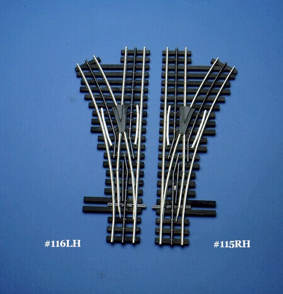 Ross Custom Switches #115M25 - Super Line - O54 Switch Track (Right Hand) w/ Dz2500 - MrMuffin'sTrains