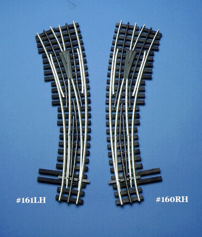 Ross Custom Switches #161M - Super Line - 072-054 Curved Switch Track (Left) w/ Dz1000 - MrMuffin'sTrains