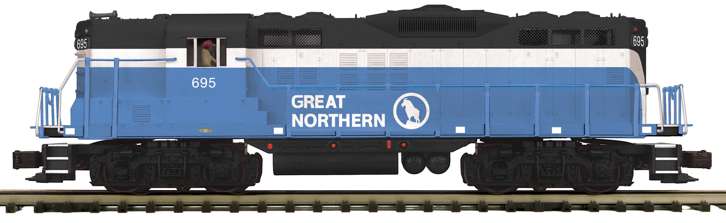 MTH 20-21518-1 - GP-9  Diesel Engine "Great Northern" w/ PS3 #695 (Hi-Rail Wheels)