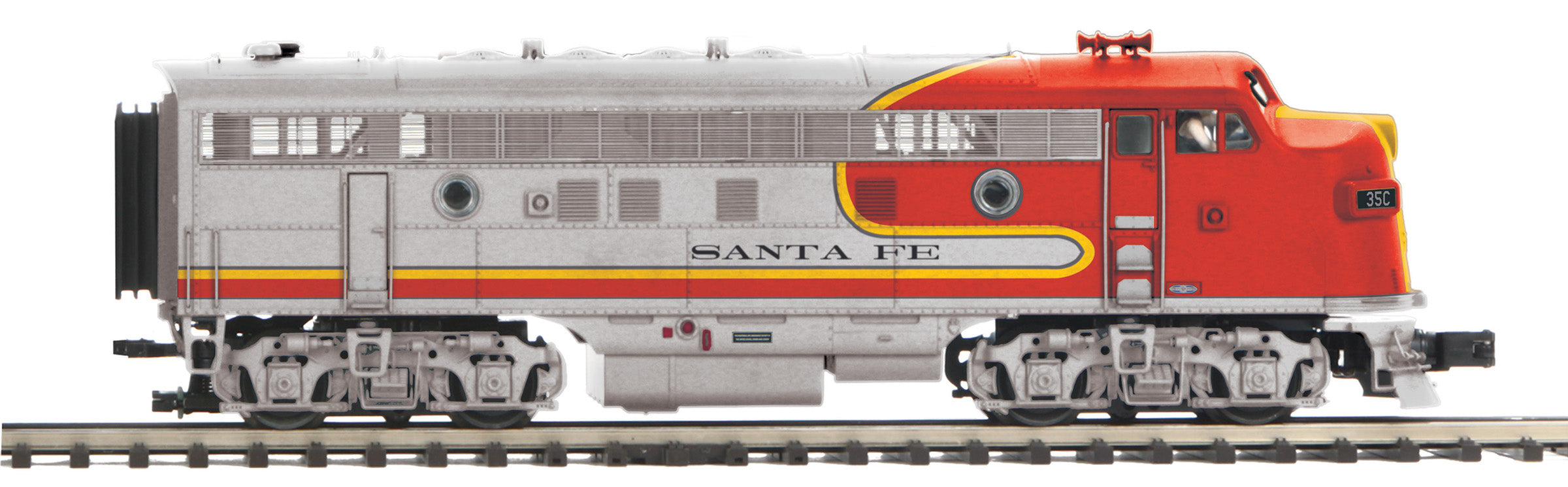 MTH 20-21586-1 - F-3 A Unit Diesel Engine "Santa Fe" #21 w/ PS3 (Hi-Rail Wheels)