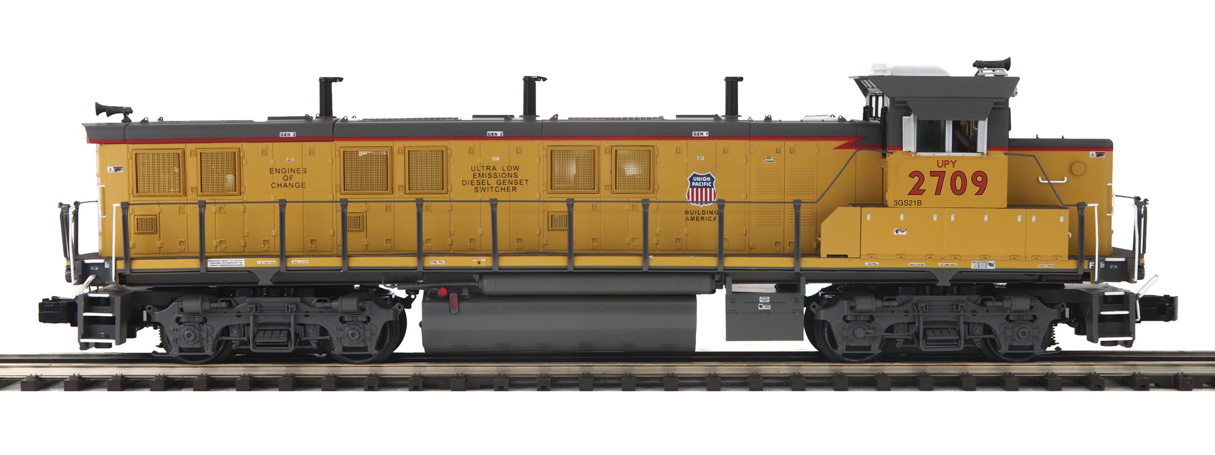 MTH 20-21661-1 - 3GS21B Genset Diesel Engine "Union Pacific" #2709 w/ PS3 (Hi-Rail Wheels)