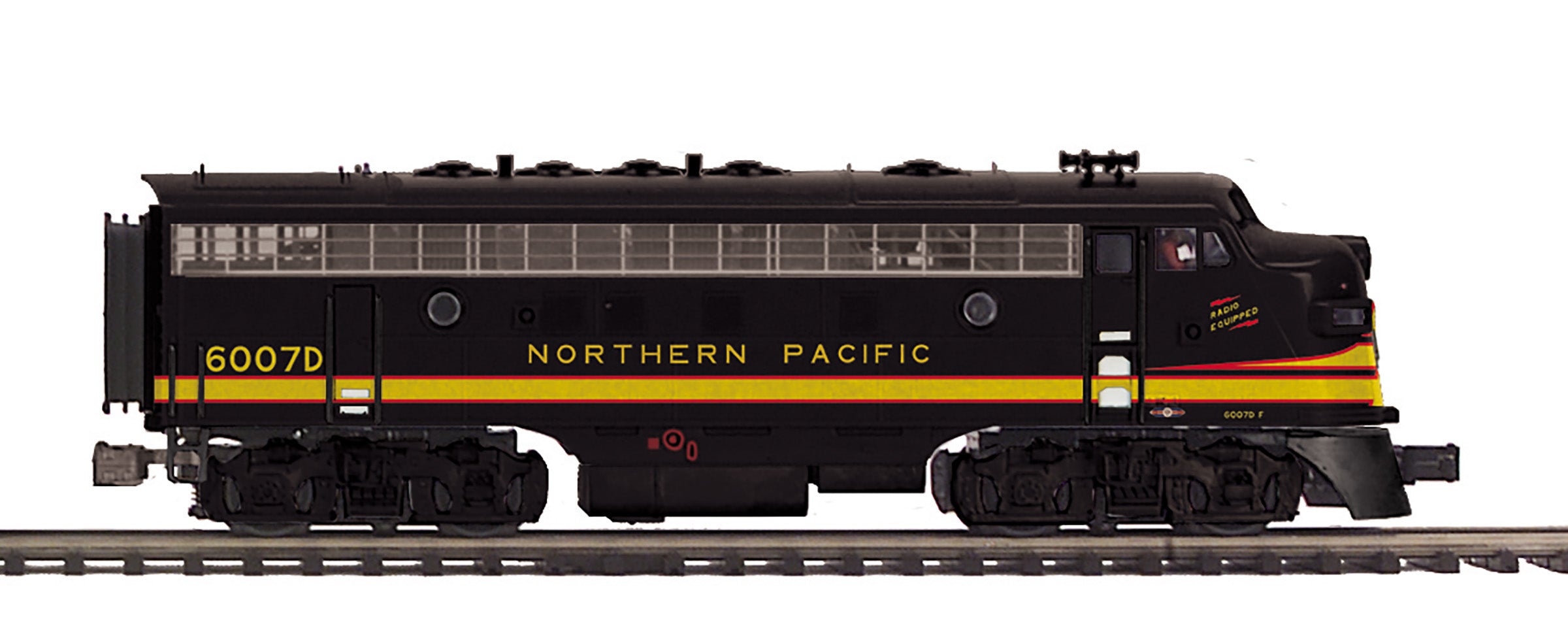 MTH 20-21809-1 - F-7 A Unit Diesel Engine "Northern Pacific" #6007D w/ PS3 (Hi-Rail Wheels)