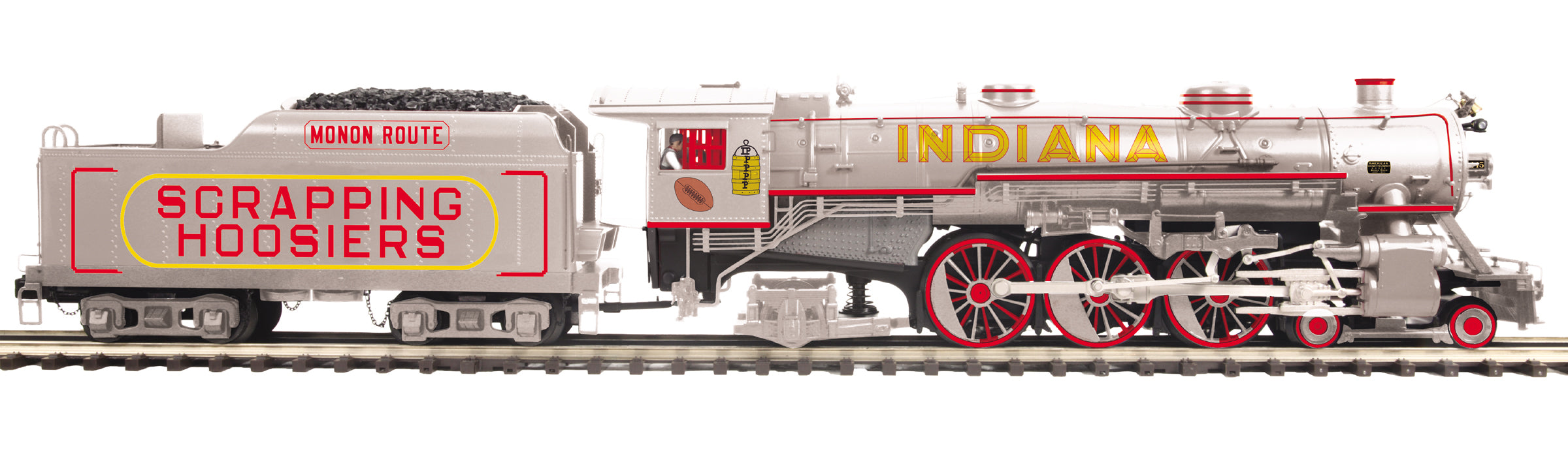 MTH 20-3809-1 - 4-6-2 USRA Pacific Steam Engine "Monon" #445 w/ PS3 (Indiana University) - Custom Run for MrMuffin'sTrains