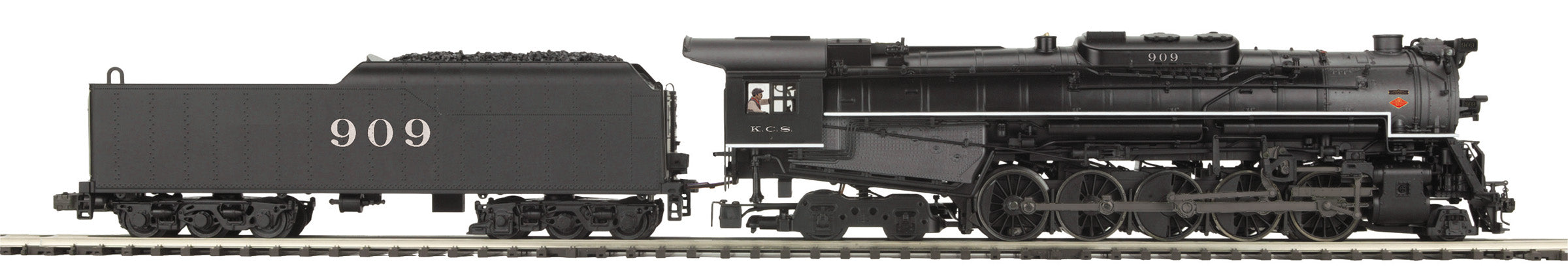 MTH 20-3860-1 - T1 2-10-4 Steam Engine "Kansas City Southern" #909 w/ PS3