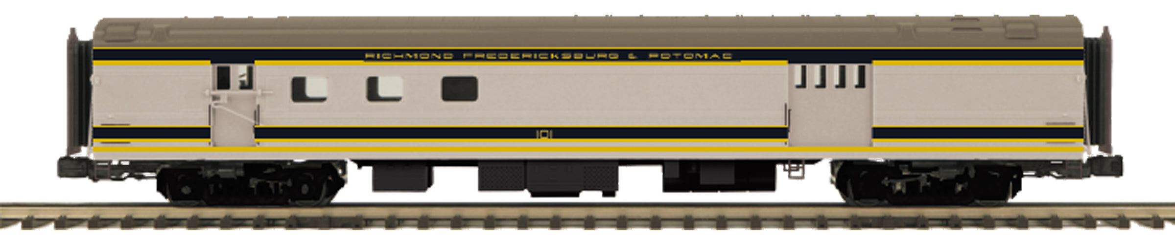 MTH 20-64058 & MTH 20-64059-70' Streamlined Pass Set "Richmond, Fredericksburg & Potomac" 6-Car Set Smooth Sided & RPO MTH 20-64062-Second hand-M4986