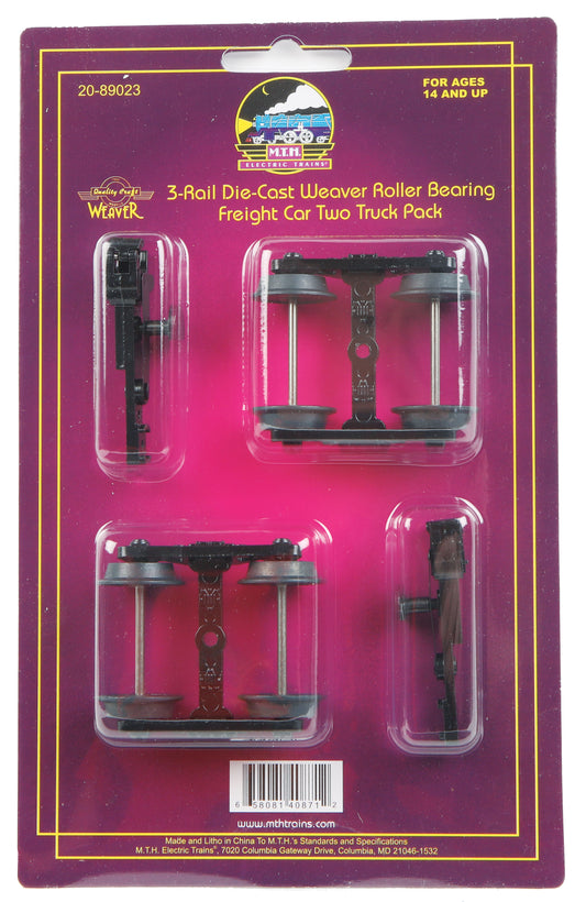 MTH 20-89023 - Die-Cast Weaver Roller Bearing Freight Car Truck (3-Rail) - 2 Pack - MrMuffin'sTrains