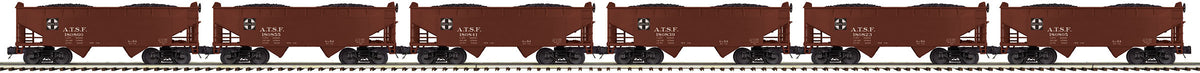 MTH 20-92202 - 2-Bay Offset Hopper Car Set "Santa Fe" (6-Car) - Set #2 - MrMuffin'sTrains
