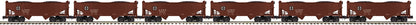 MTH 20-92202 - 2-Bay Offset Hopper Car Set "Santa Fe" (6-Car) - Set #2 - MrMuffin'sTrains