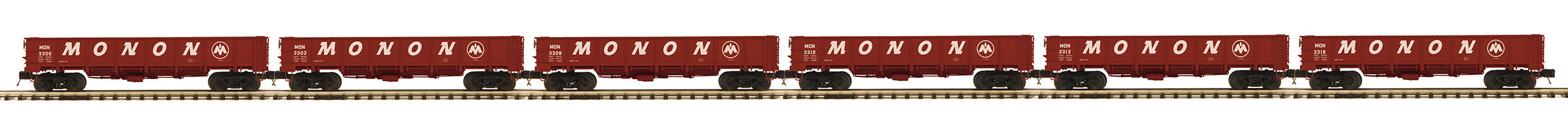 MTH 20-92310 - Gondola Car "Monon" (6-Car) Set #1 - Custom Run for MrMuffin'sTrains