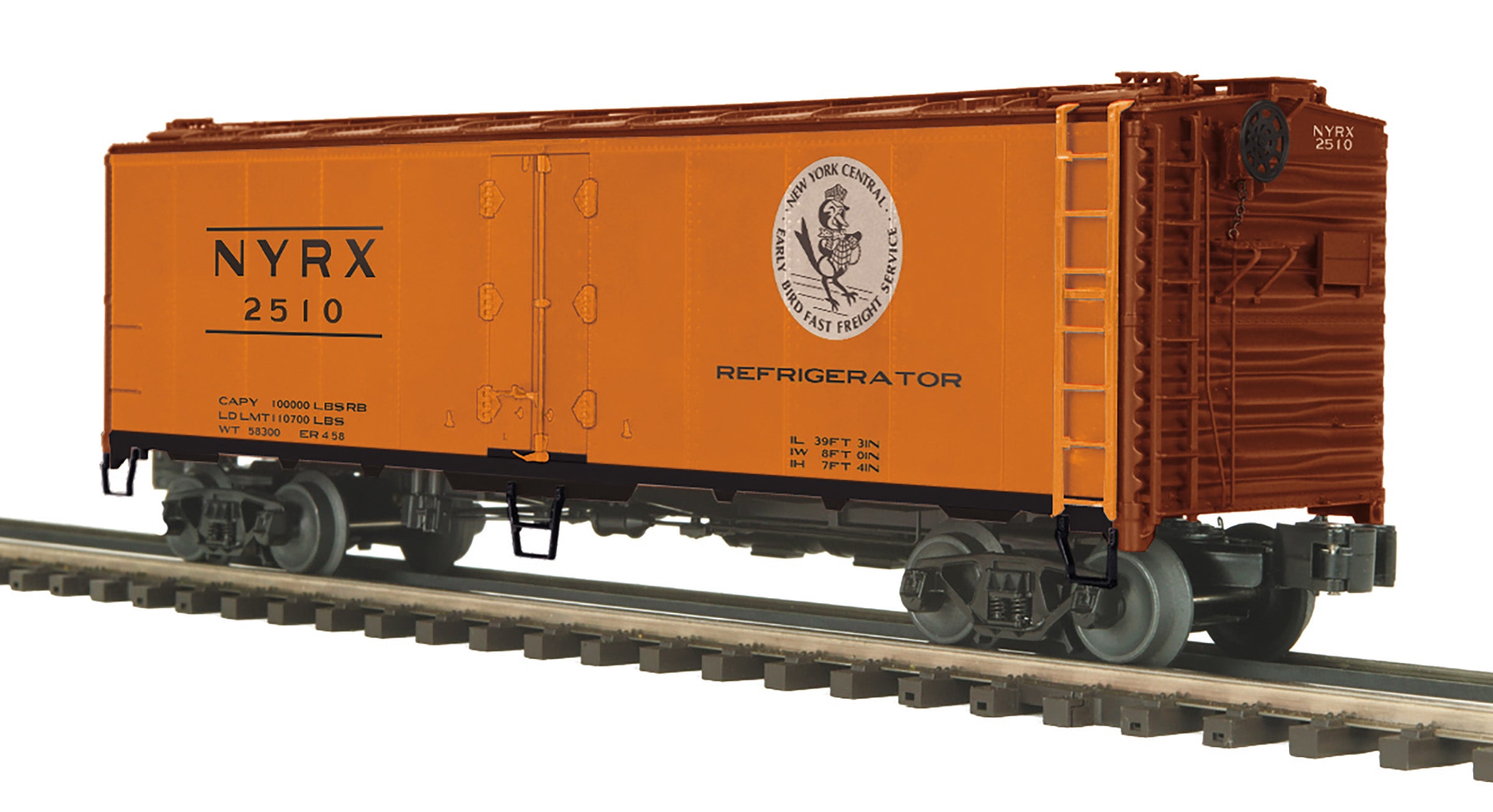 MTH 20-94594 - 40' Steel Sided Reefer Car "New York Central" #2510 - Custom Run for MrMuffin'sTrains