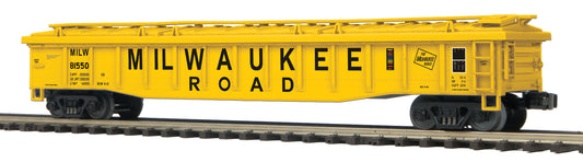 MTH 20-95553 - Premier - Gondola Car "Milwaukee Road" w/ Cover #81550 - Custom Run for MrMuffin'sTrains - MrMuffin'sTrains