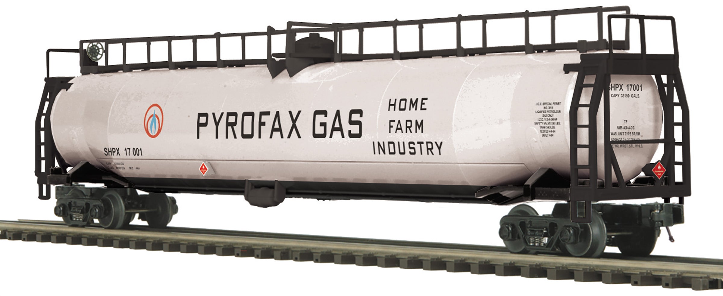 MTH 20-96815 - 33K Gallon Tank Car "Pyrofax Gas" – MrMuffin'sTrains