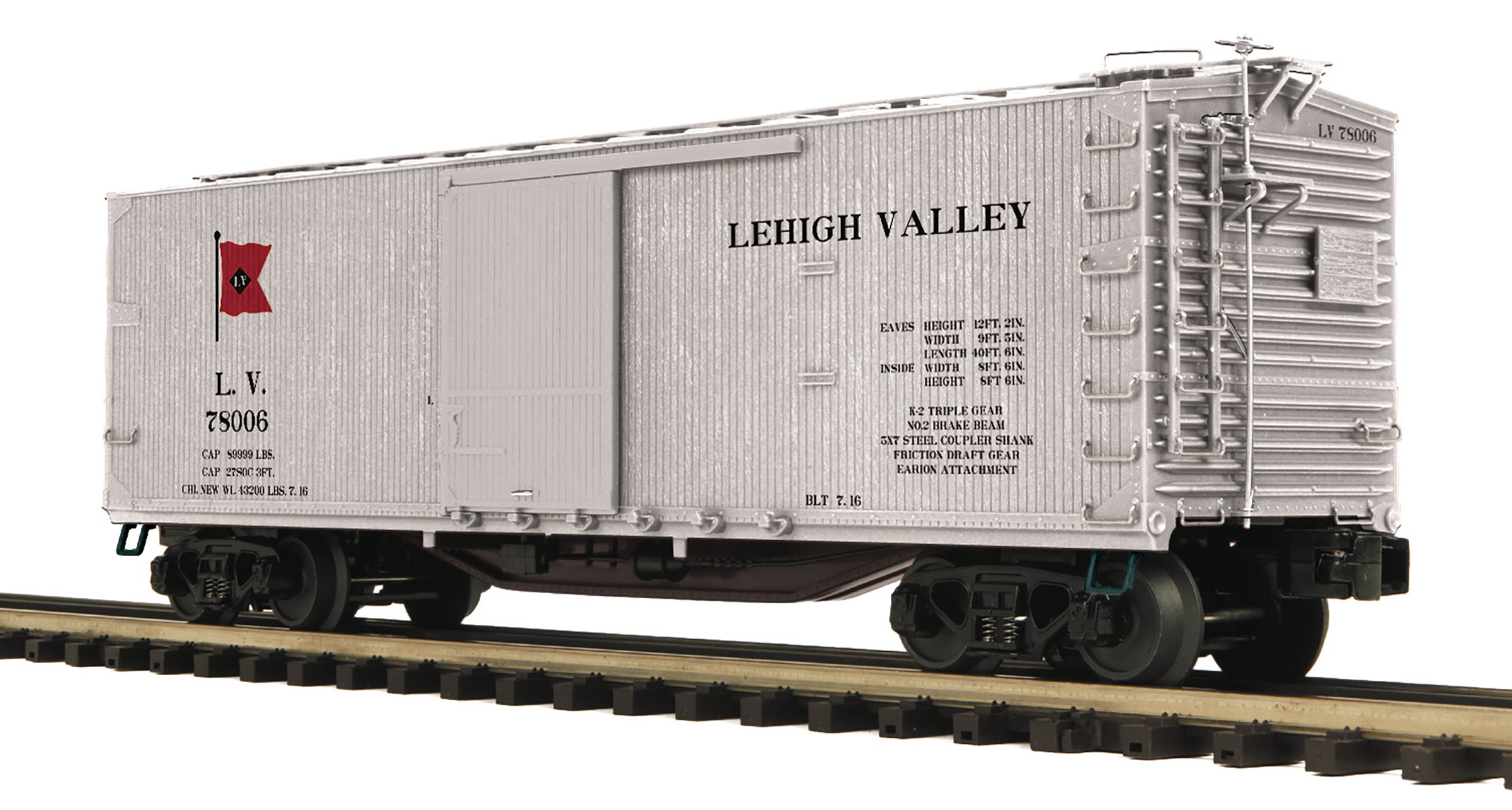 MTH 20-99346 - 40' Double Sheathed Box Car "Lehigh Valley" #78006 - Custom Run for MrMuffin'sTrains