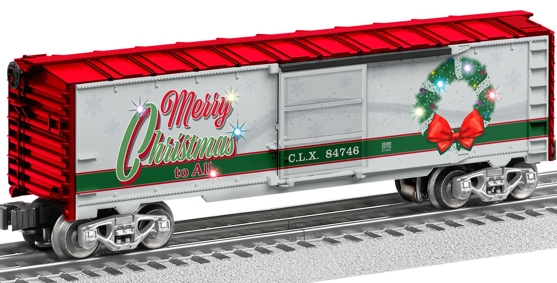 Lionel 2028300 - Light Express Boxcar "Christmas"