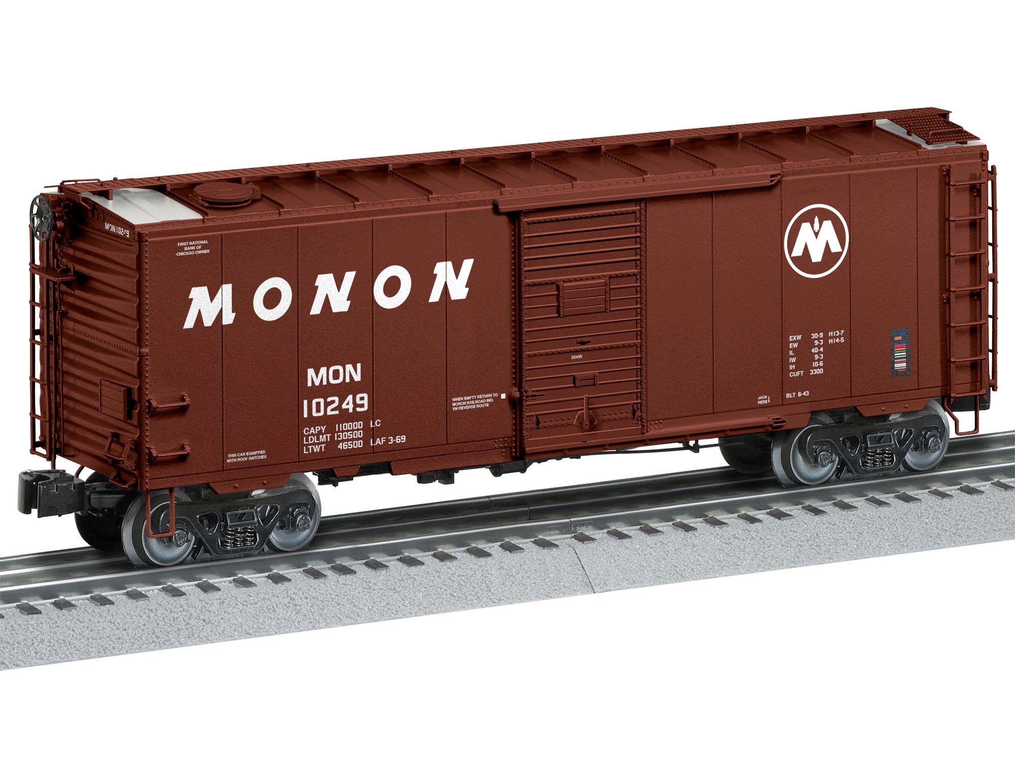 Lionel 2126091 - Roof-Hatch Boxcar "Monon" #10249