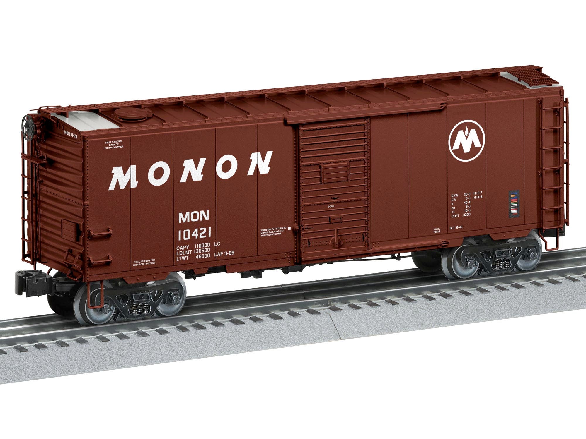 Lionel 2126092 - Roof-Hatch Boxcar "Monon" #10421