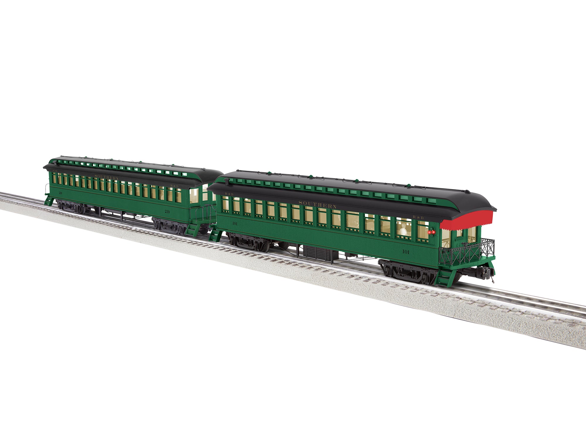 Lionel 2227480 - Wood Coach/Observation "Southern" (2-Car)