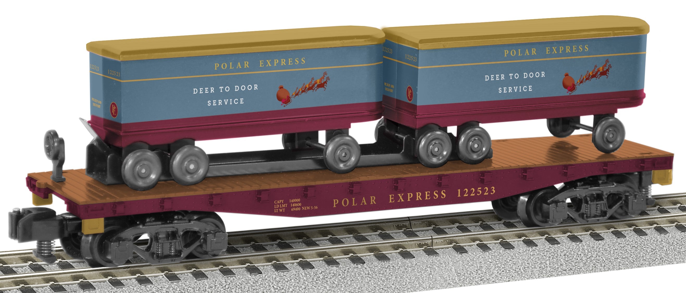 Lionel A/F 2319160 - Flatcar "The Polar Express" w/ Trailer