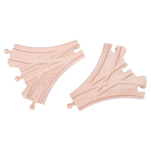 BigJigs BJT103 - Three Way Points (2-Pack) - MrMuffin'sTrains