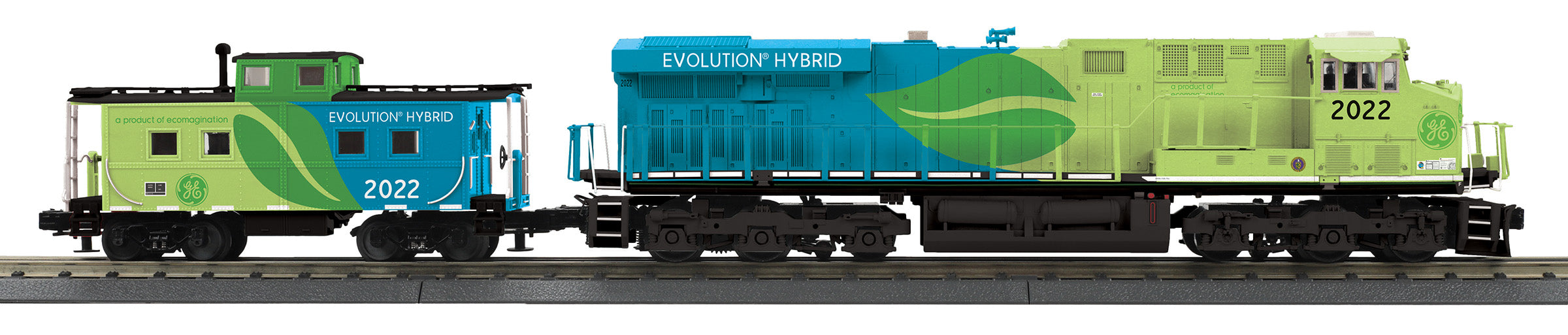 MTH 30-20973-1 - ES44 Diesel Engine & Caboose Set "G.E. Evolution" #2022 w/ PS3