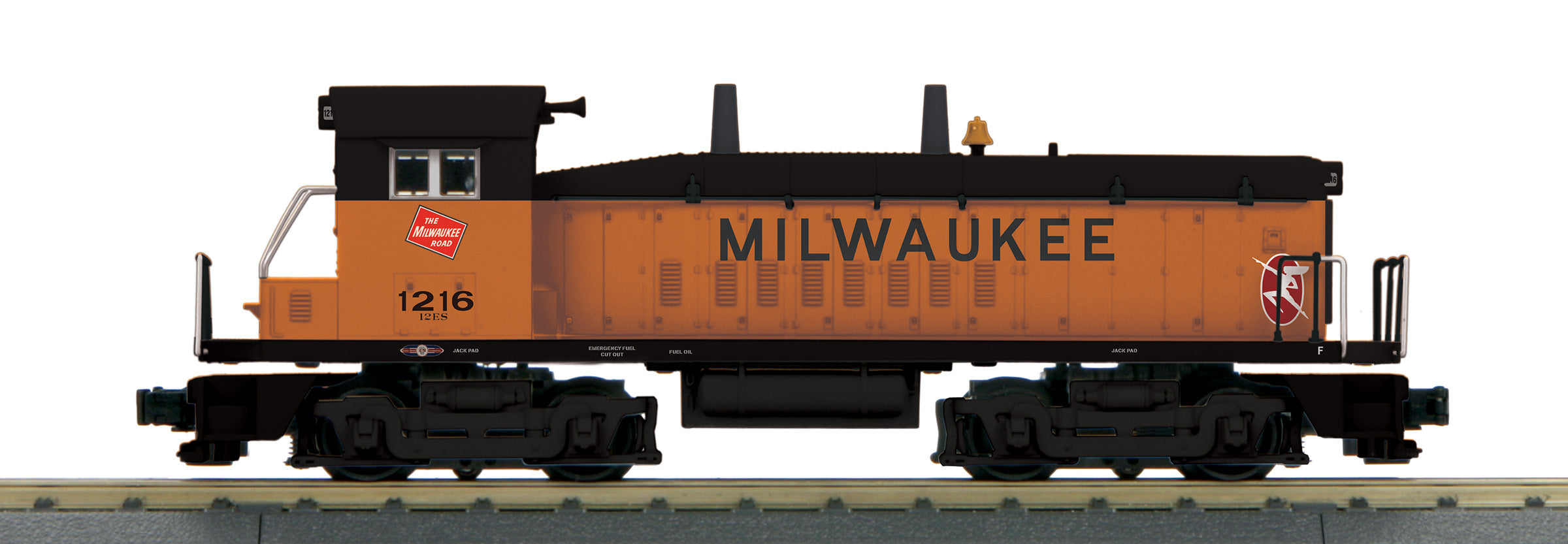 MTH 30-21065-1 - SW1200 Switcher Diesel Engine "Milwaukee Road" #1216 w/ PS3 - Custom Run for MrMuffin'sTrains